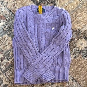 Polo Ralph Lauren Lavender Cable Knit Sweater